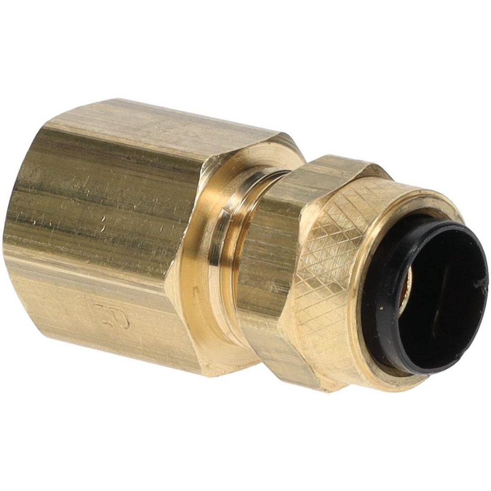Compression Tube Connector: 1/4-18" Thread, Compression x FNPT