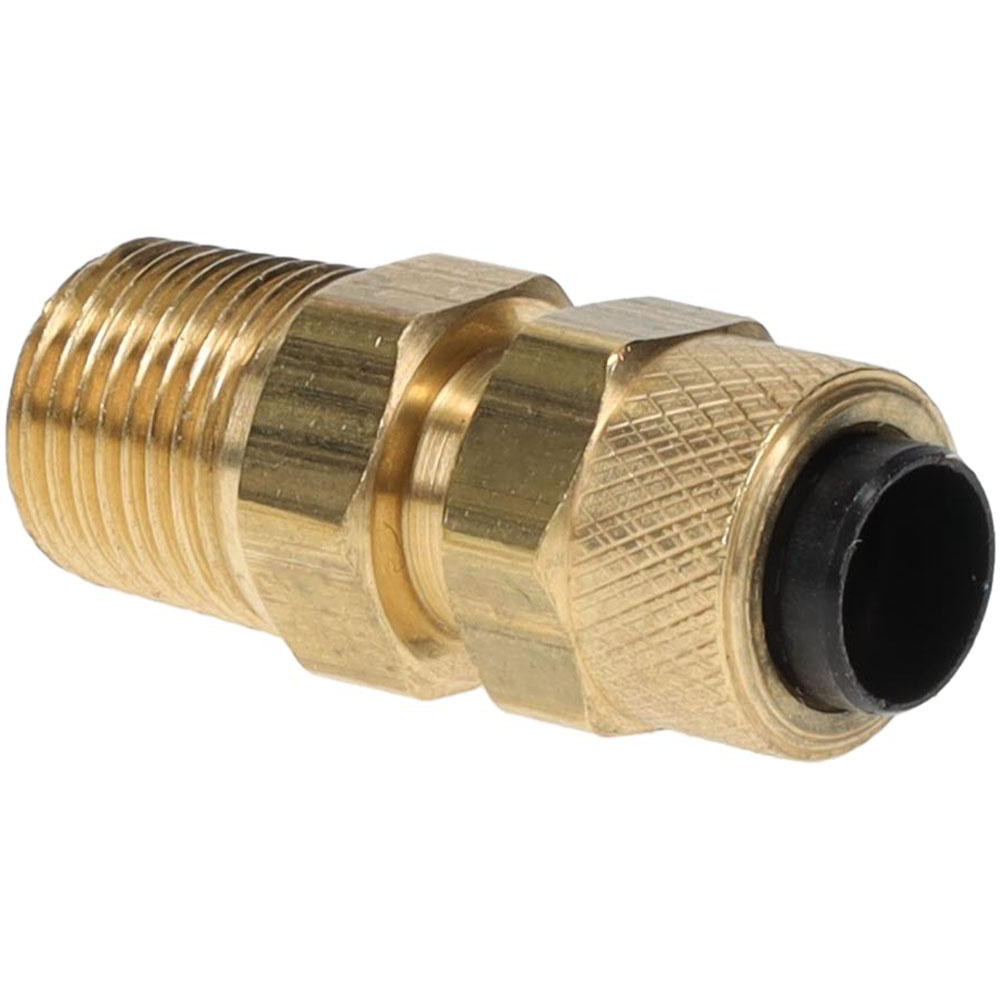 Compression Tube Connector: 1/8-27" Thread, Compression x MNPT