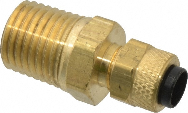 Parker - Compression Tube Connector: 1/4-18″ Thread, Compression x MNPT -  32151987 - MSC Industrial Supply