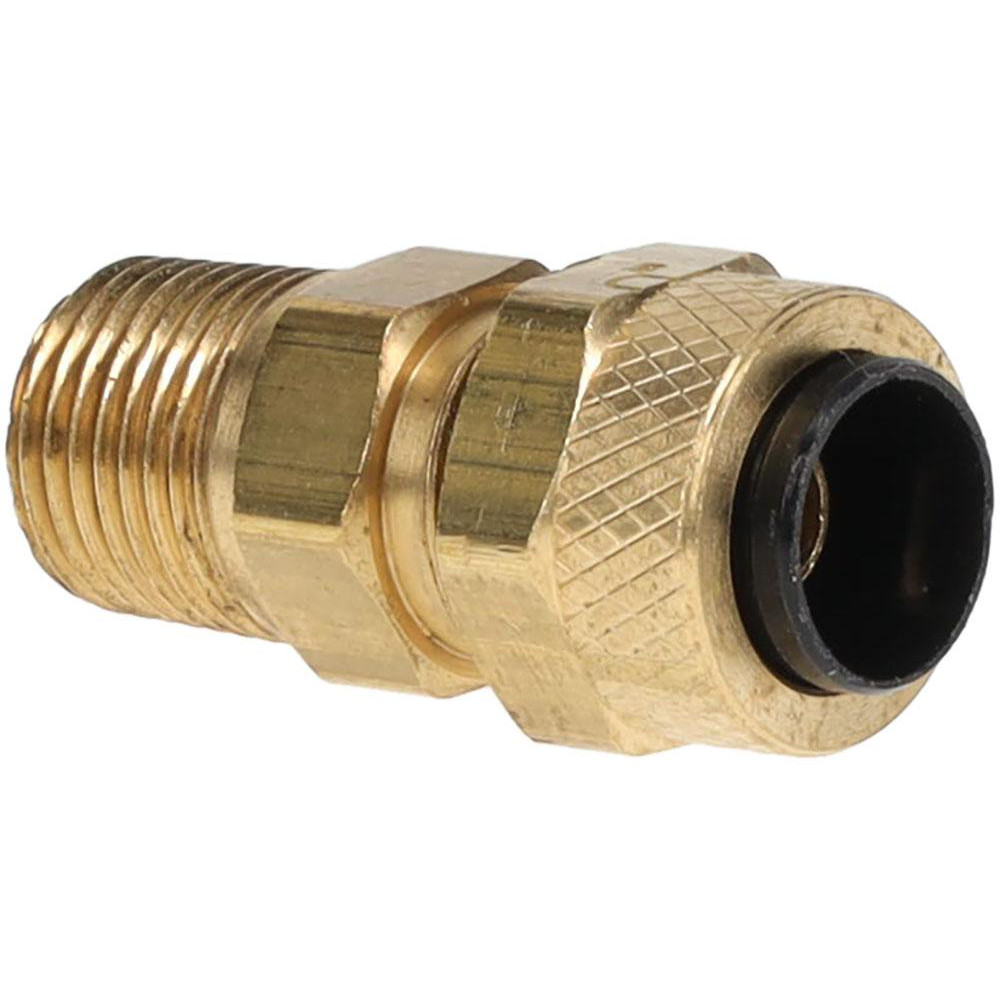 Compression Tube Connector: 1/8-27" Thread, Compression x MNPT