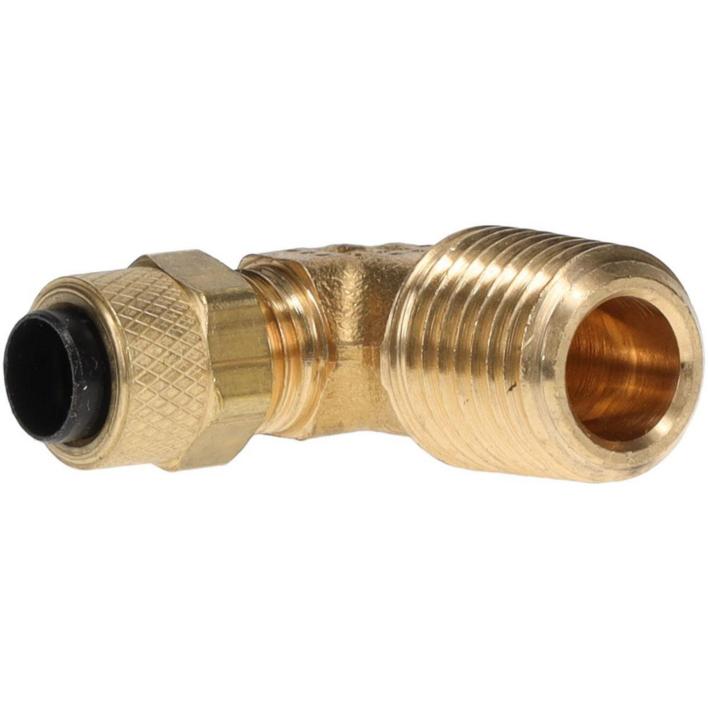 Compression Tube Male Elbow: 1/4-18" Thread, Compression x MNPT