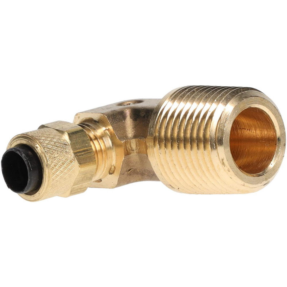 Compression Tube Male Elbow: 3/8-18" Thread, Compression x MNPT