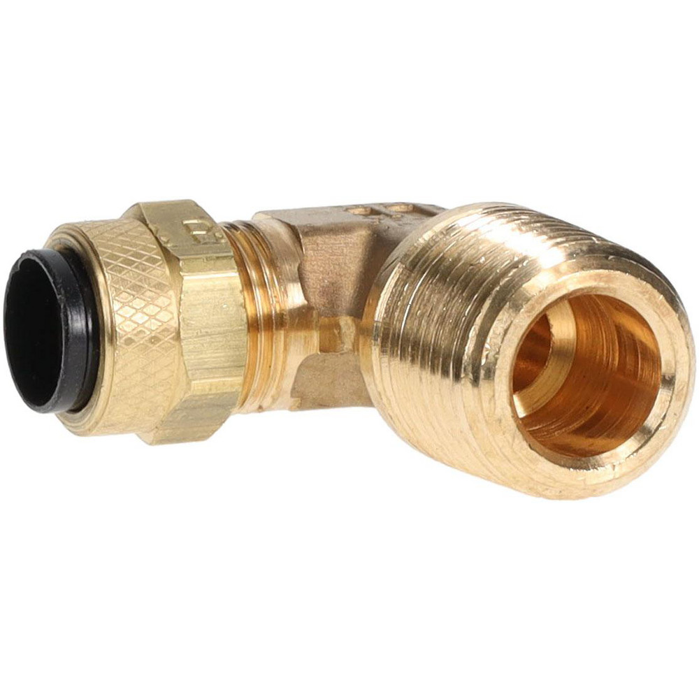 Compression Tube Male Elbow: 3/8-18" Thread, Compression x MNPT