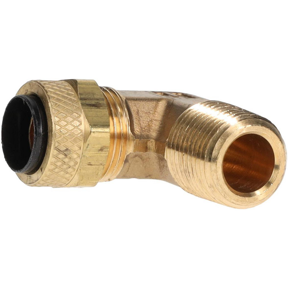 Compression Tube Male Elbow: 3/8-18" Thread, Compression x MNPT