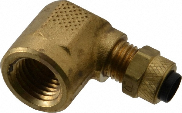 Compression Tube Female Elbow: 1/4-18" Thread, Compression x FNPT