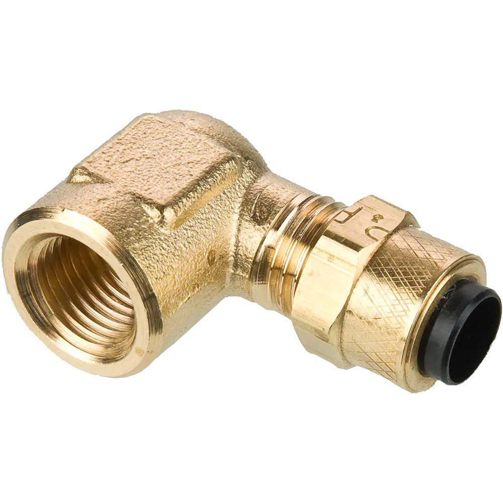 Compression Tube Female Elbow: 1/4-18" Thread, Compression x FNPT