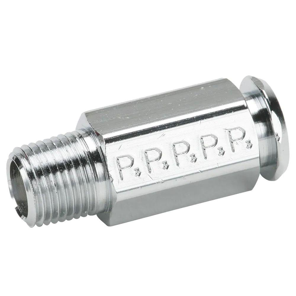 Compression Tube Pipe Coupler Body: 1/8-27, 1/4" Tube OD, Plug-In Stem to Pipe - Brass