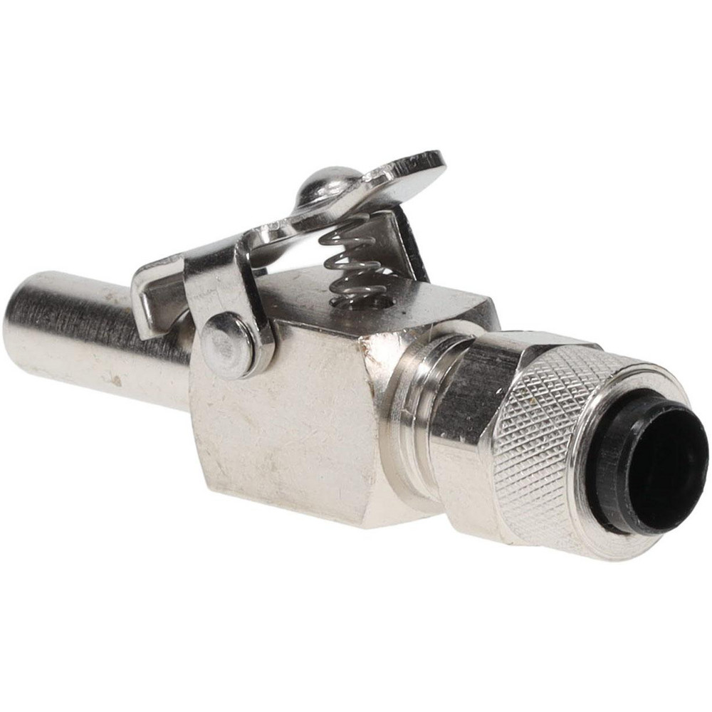 Compression Tube Through Type Insert: 1/4" Tube OD, Tube x Plug-In Stem - Brass