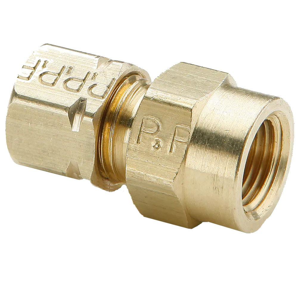 Parker 66CA-8-4 Compression Tube Connector: 1/4-18" Thread, Compression x FNPT Image