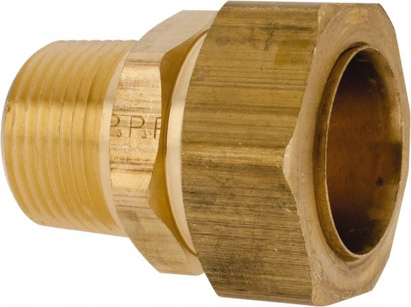 Parker 68CA-16-12 Compression Tube Connector: 3/4-14" Thread, 1" Tube OD, Compression x MNPT Image