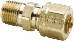 Parker 68CA-16-16 Compression Tube Connector: 1-11-1/2" Thread, 1" Tube OD, Compression x MNPT Image