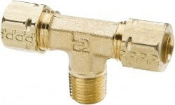 Parker 172CA-6-2 Compression Tube Male Branch Tee: 1/8-27" Thread, Compression x Compression x MNPT Image