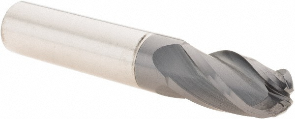 Made in USA 145-4500 Ball End Mill: 0.5" Dia, 1" LOC, 4 Flute, Solid Carbide Image