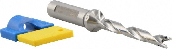 Iscar 3202476 Replaceable Tip Drill: 0.315 to 0.35 Drill Dia, 2.52" Max Depth, 0.5 Weldon Flat Shank Image