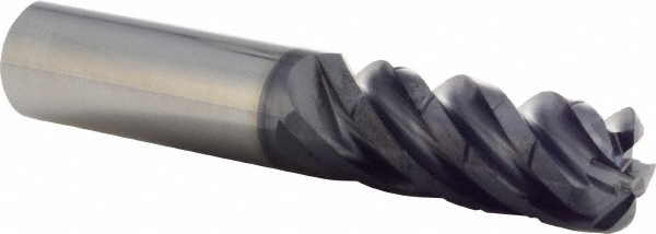 Iscar 5680944 Corner Radius End Mill: 1/2" Dia, 1-1/4" LOC, 0.1" Radius, 5 Flutes, Solid Carbide Image