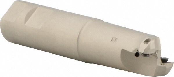 Indexable High-Feed End Mill: 1" Cut Dia, 1" Weldon Flat Shank