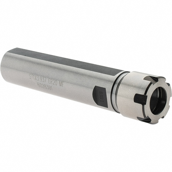 Iscar 4502025 Collet Chuck: 0.041 to 0.514" Capacity, ER Collet, 1" Shank Dia, Straight Shank Image