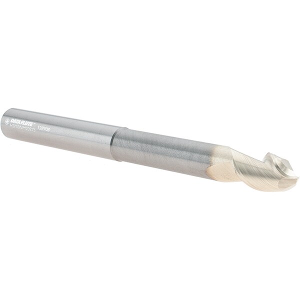 Ball End Mill: 0.375" Dia, 0.5" LOC, 2 Flute, Solid Carbide