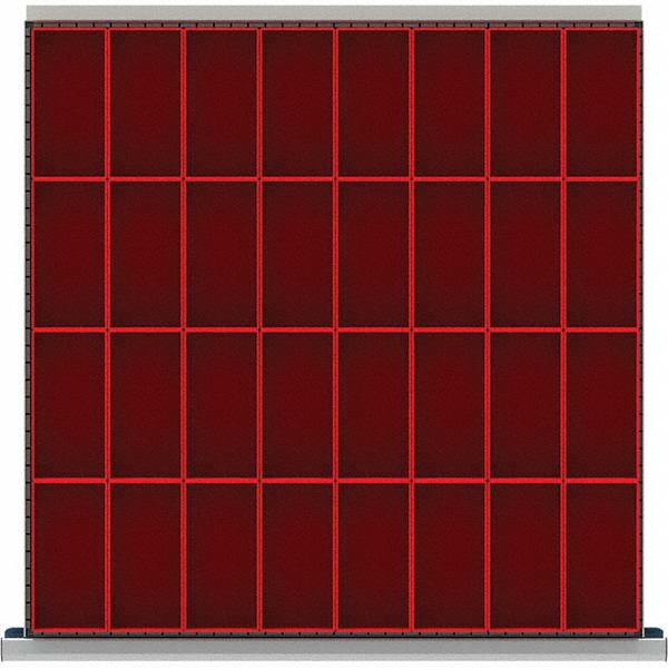 32-Compartment Drawer Divider Layout for 3.15" High Drawers