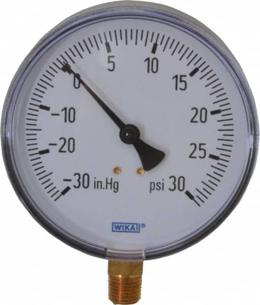 1.5" Pressure Gauge 0 to 60 Psi Range 1/8" NPT Wika Instrument Corp 111 10 