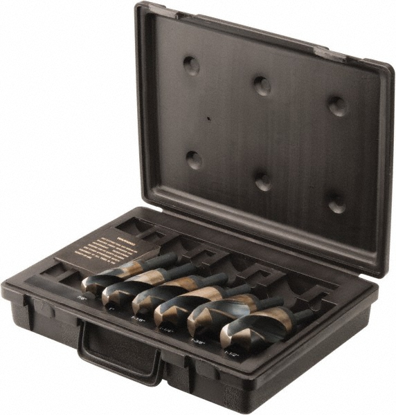 Value Collection 301-1002 Drill Bit Set: Reduced Shank Drill Bits, 6 Pc, 135 &deg;, Cobalt Image