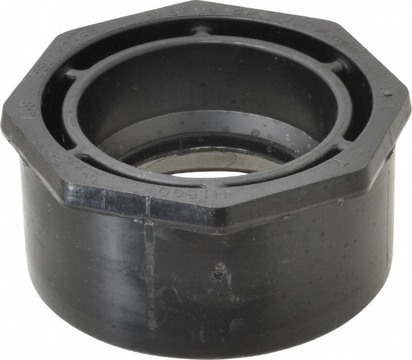 Drain, Waste & Vent Flush Bushing: 3 x 2" Fitting, Spig x Hub, Acrylonitrile Butadiene Styrene