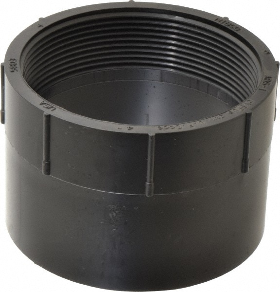 Drain, Waste & Vent Adapter: 4" Fitting, Hub x FIPT, Acrylonitrile Butadiene Styrene