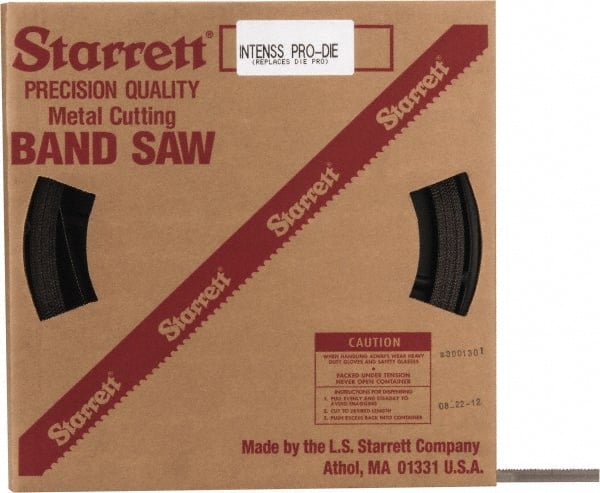 Starrett 15845 Band Saw Blade Coil Stock: 1/2" Blade Width, 100 Coil Length, 0.025" Blade Thickness, Bi-Metal 