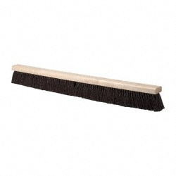 PRO-SOURCE SA36-POL-BR Push Broom: 36" Wide, Palmyra Bristle 