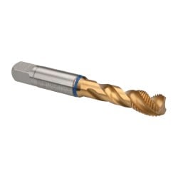 Guhring 9039110095250 Spiral Flute Tap: 3/8-24, UNF, 3 Flute, Modified Bottoming, 2B Class of Fit, Powdered Metal, TiN Finish Image