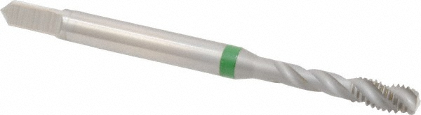 Spiral Flute Tap: M4 x 0.70, Metric Coarse, 3 Flute, Modified Bottoming, 6H Class of Fit, Cobalt, Bright/Uncoated