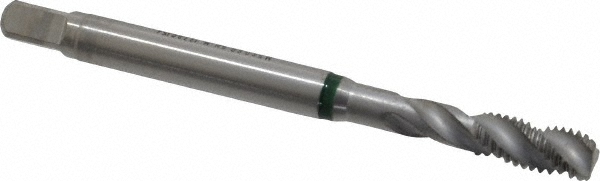 Spiral Flute Tap: M5 x 0.80, Metric Coarse, 3 Flute, Modified Bottoming, 6H Class of Fit, Cobalt, Bright/Uncoated