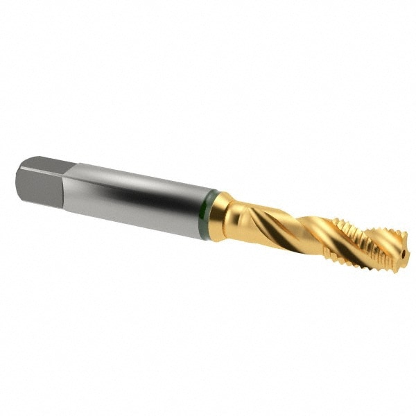 Guhring 9039220095250 Spiral Flute Tap: 3/8-16, UNC, 3 Flute, Modified Bottoming, 2B Class of Fit, Cobalt, TiN Finish Image