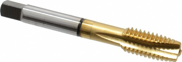 Guhring 9039280111130 Spiral Point Tap: 7/16-14, UNC, 3 Flutes, Plug, 2B, Cobalt, TiN Finish Image
