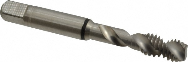 Spiral Flute Tap: 5/16-18, UNC, 2 Flute, Modified Bottoming, 2B Class of Fit, Cobalt, Bright/Uncoated
