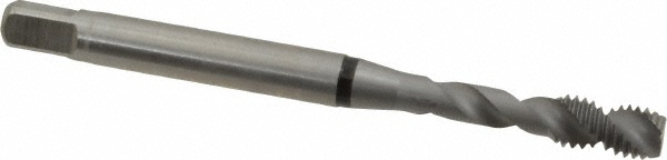Spiral Flute Tap: #10-32, UNF, 2 Flute, Modified Bottoming, 2B Class of Fit, Cobalt, Bright/Uncoated