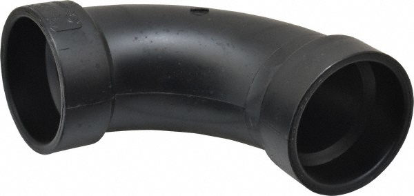 Drain, Waste & Vent 90 deg; Long Radius Elbow: 1-1/2" Fitting, Hub x Hub, Acrylonitrile Butadiene Styrene