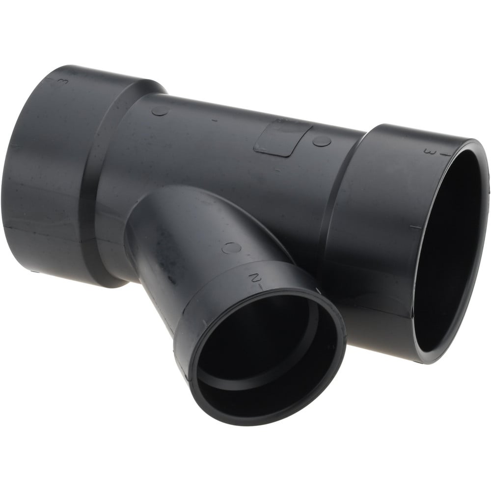 Drain, Waste & Vent 45 deg; Wye: 4 x 4 x 3" Fitting, Hub x Hub x Hub, Acrylonitrile Butadiene Styrene