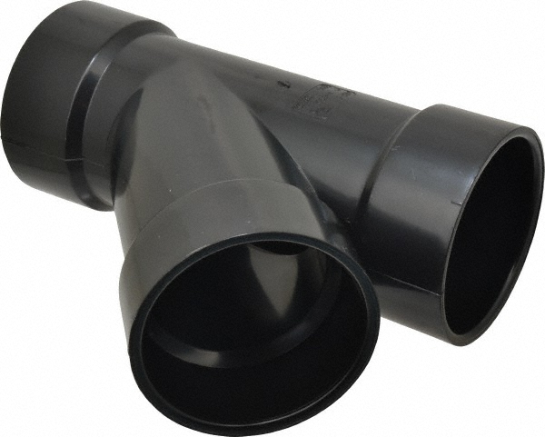 Drain, Waste & Vent 45 deg; Wye: 3" Fitting, Hub x Hub x Hub, Acrylonitrile Butadiene Styrene