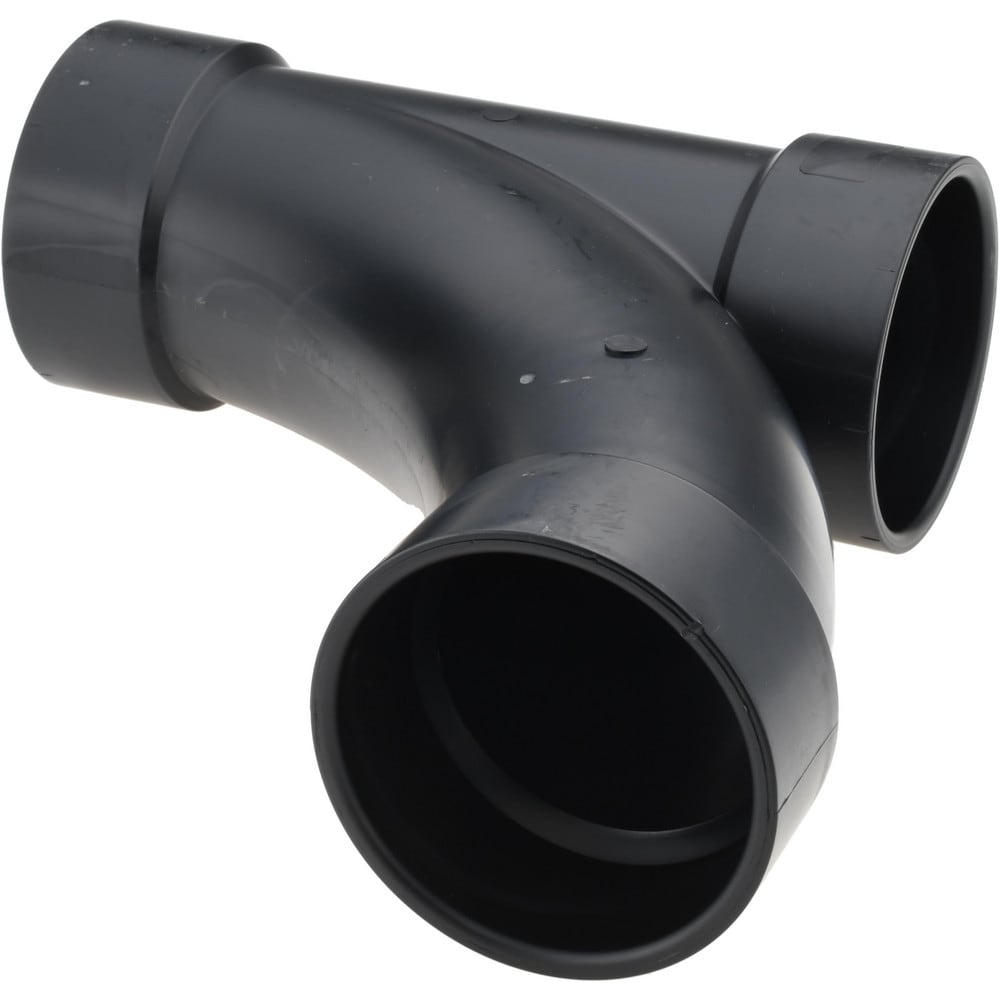 Drain, Waste & Vent Long Radius TY: 4" Fitting, Hub x Hub x Hub, Acrylonitrile Butadiene Styrene