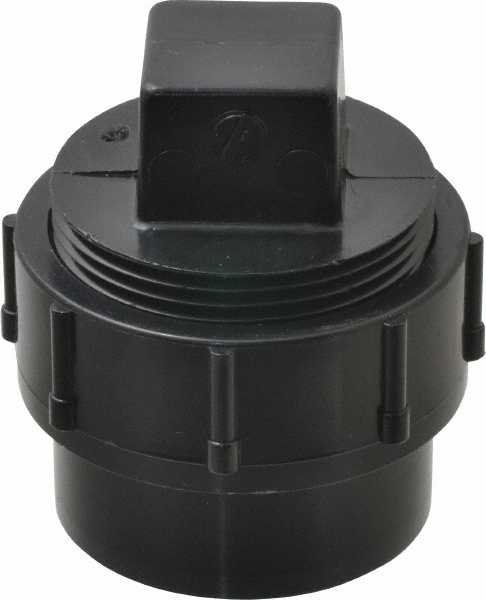 Drain, Waste & Vent Cleanout: 1-1/2" Fitting, Spig x CO with Plug, Acrylonitrile Butadiene Styrene