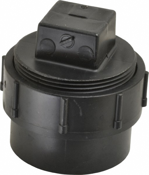 Drain, Waste & Vent Cleanout: 2" Fitting, Spig x CO with Plug, Acrylonitrile Butadiene Styrene