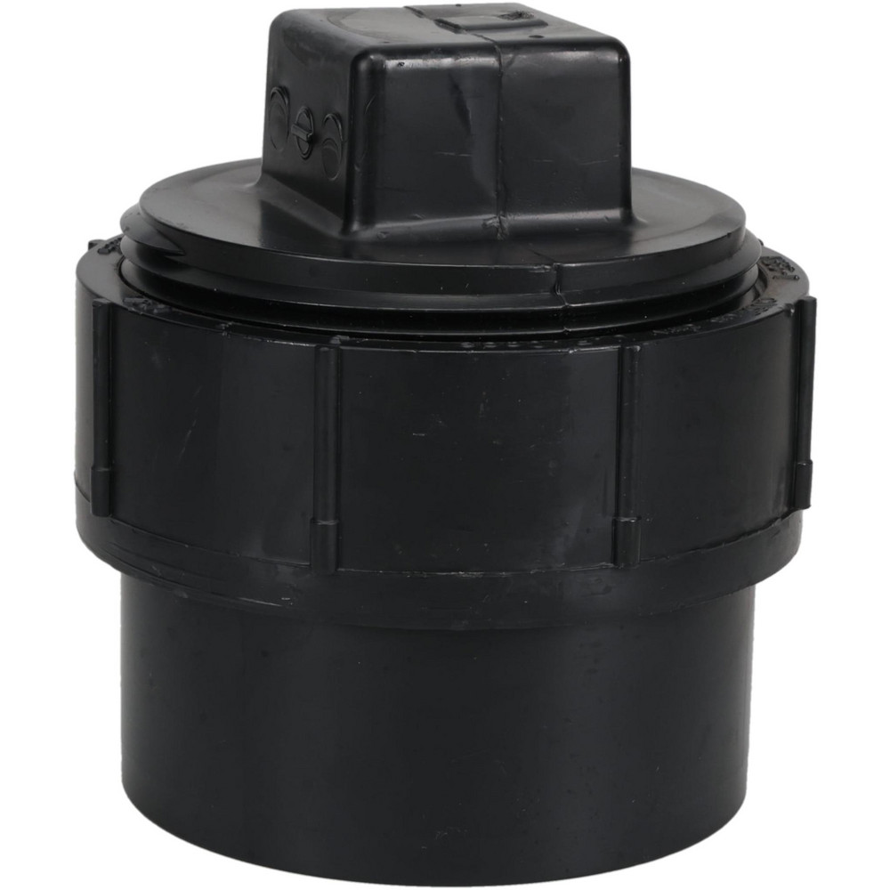 Drain, Waste & Vent Cleanout: 3" Fitting, Spig x CO with Plug, Acrylonitrile Butadiene Styrene