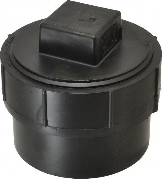 Drain, Waste & Vent Cleanout: 4" Fitting, Spig x CO with Plug, Acrylonitrile Butadiene Styrene