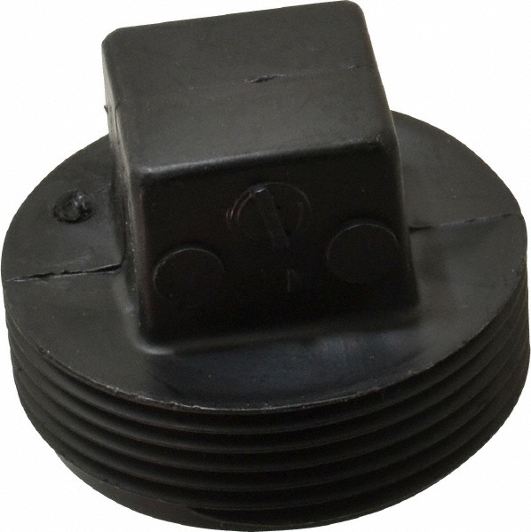 Drain, Waste & Vent Plug: 1-1/2" Fitting, MIPT, Acrylonitrile Butadiene Styrene