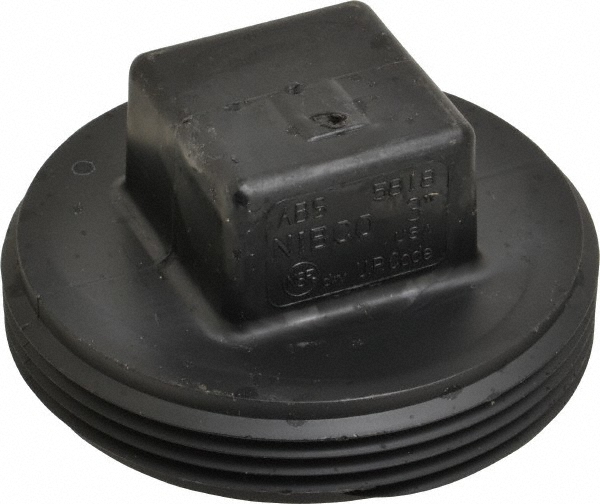 Drain, Waste & Vent Plug: 3" Fitting, MIPT, Acrylonitrile Butadiene Styrene