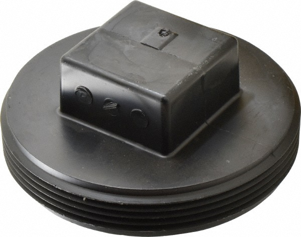 Drain, Waste & Vent Plug: 4" Fitting, MIPT, Acrylonitrile Butadiene Styrene