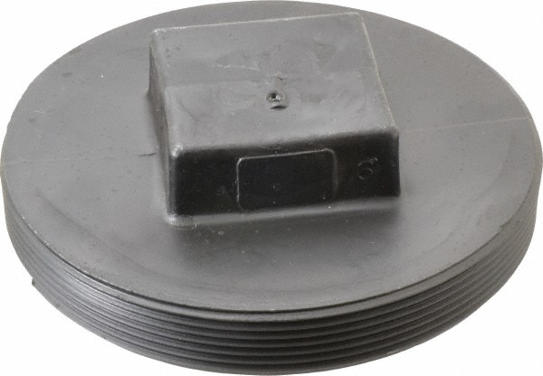 Drain, Waste & Vent Plug: 6" Fitting, MIPT, Acrylonitrile Butadiene Styrene