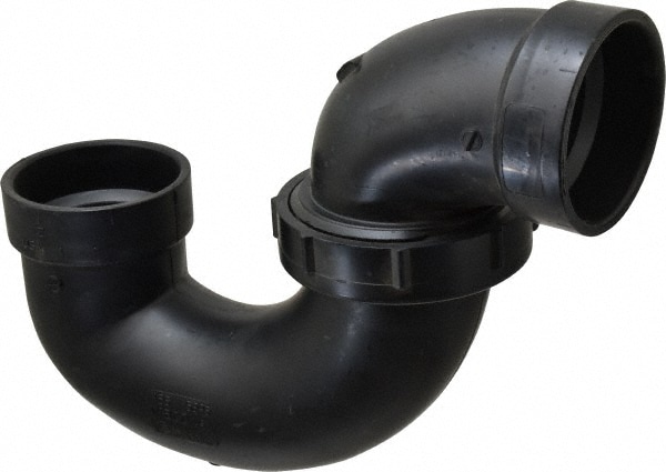 Drain, Waste & Vent P-Trap with Union: 2" Fitting, Hub x Hub, Acrylonitrile Butadiene Styrene