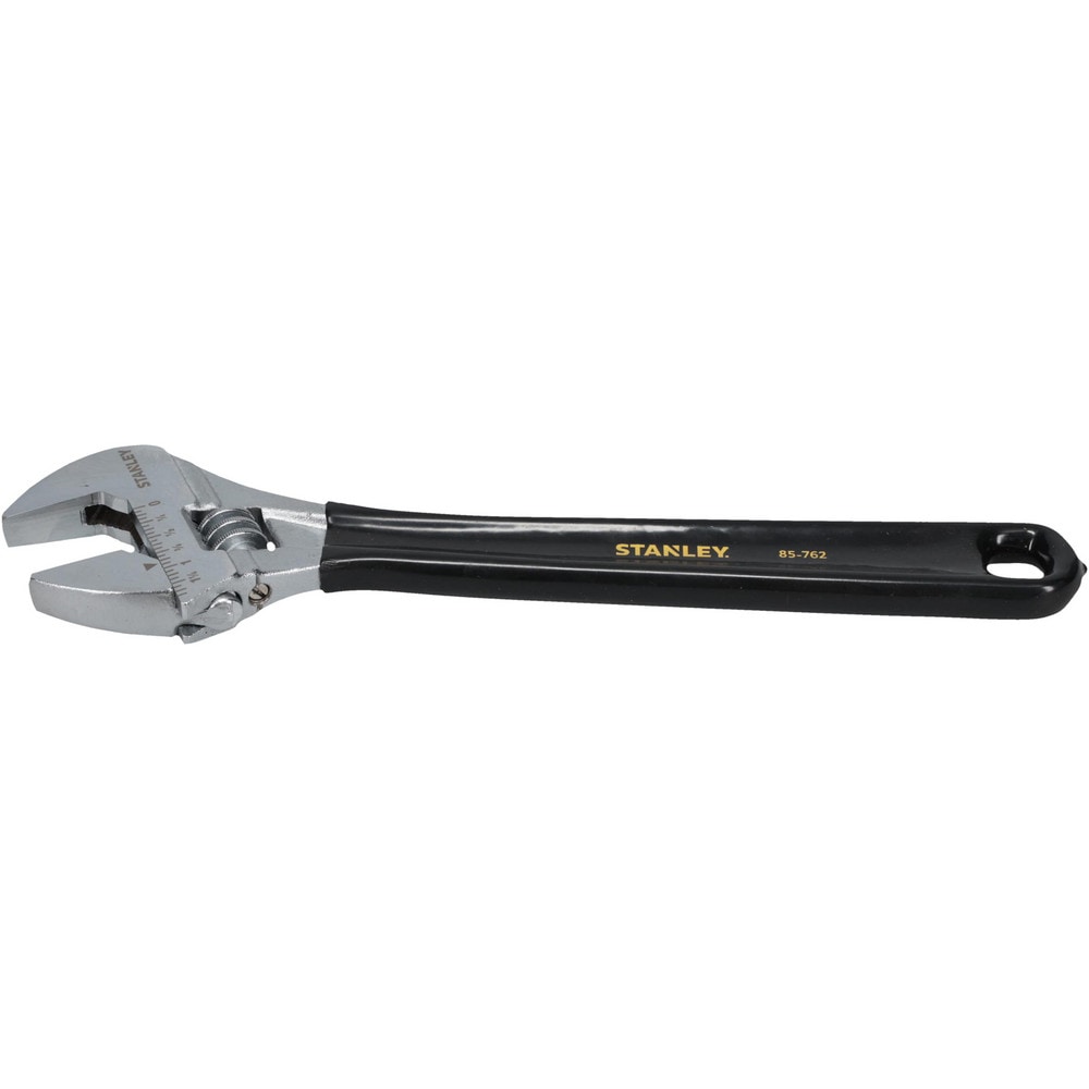 Adjustable Wrench: 10" OAL, 1-3/8" Jaw Capacity